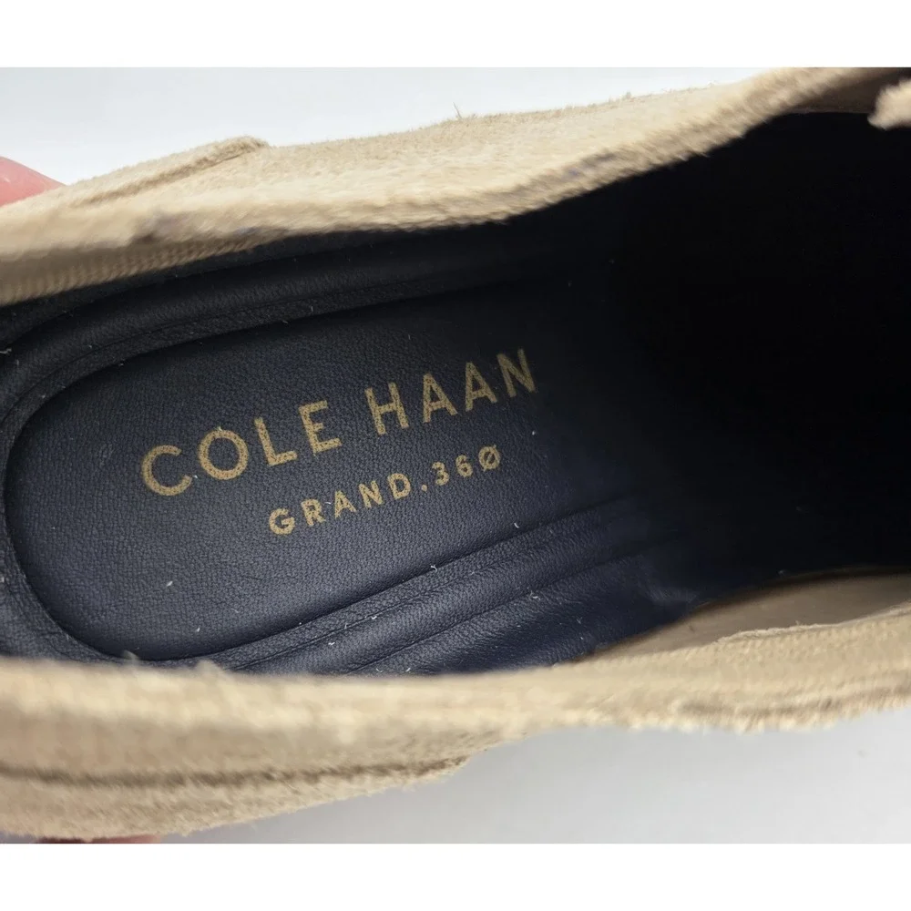 Cole Haan C29705 Mens Feathercraft Grand Oxfords Tan Beige Suede Size 9 M